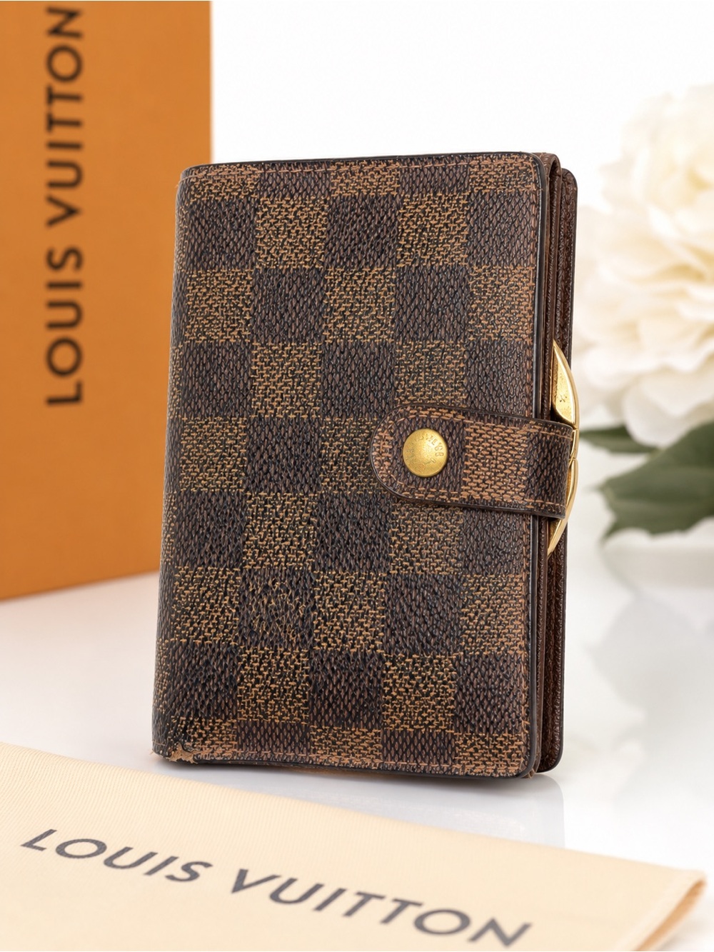 Authentic Louis Vuitton Damier Ebene Portefeuille Viennois Wallet | Vintage